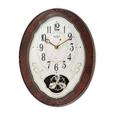 Fast Furnishings Wood Frame Pendulum Wall Clock Melodies